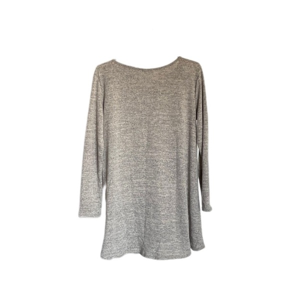 Reborn J Tunic Blouse Heather Grey Asymmetrical Hem Line Women’s Large - Picture 2 of 7